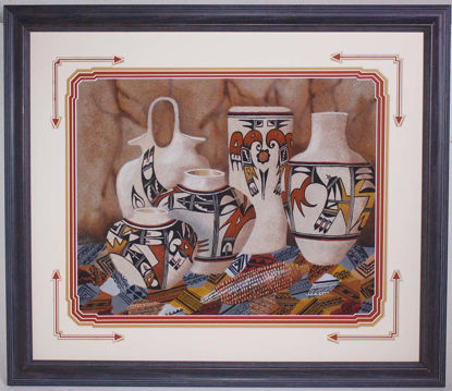 Picture of Navajo Sand Painting CLEVELAND NEZ