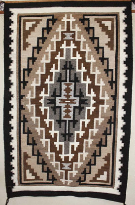 Two grey hill Navajo rug RB