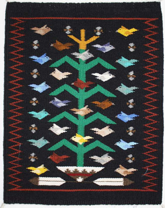 small Tree of Life Navajo rug