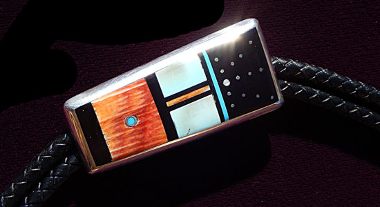 Zuni Inlay Bolo Tie 3
