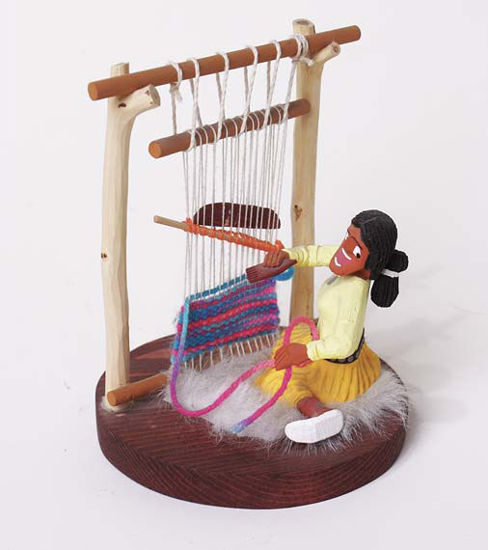 Navajo folk art weaver